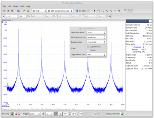 Picoscope for Linux spectrum analyzer mode