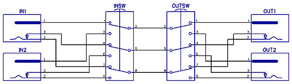 Audio X switch schematic