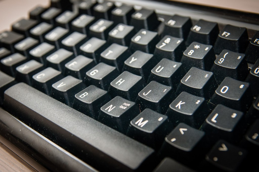 Never do closeups of keyboards as they show dust