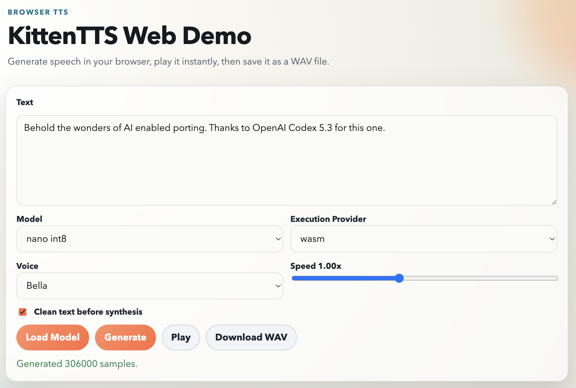 KittenTTS Web Demo